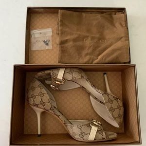 Gucci Shoes Sand Tess Cuoio Sz 8.5 B